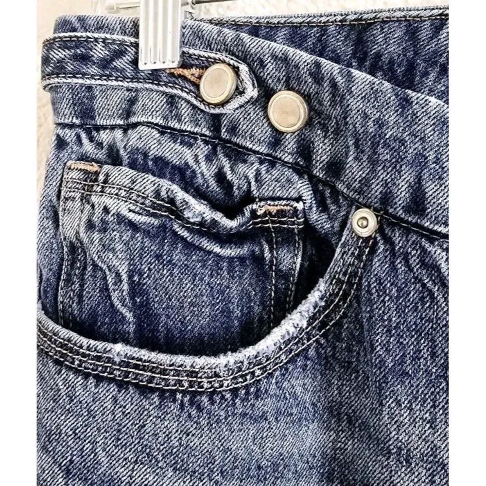 Good American Good 90's Straight Size 12/31 Distressed Baggy Jeans - Picture 8 of 12